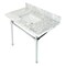 Fauceture KVPB36M8SQ1ST 36" Carrara Marble Vanity Top with Stainless Steel Legs, Marble White/Polished Chrome KVPB36M8SQ1ST - alternate 1